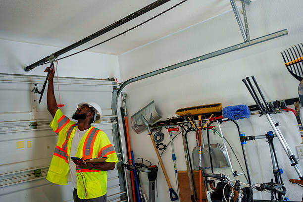 Professional Garage Door Panel Replacement technician working in Barrington, IL